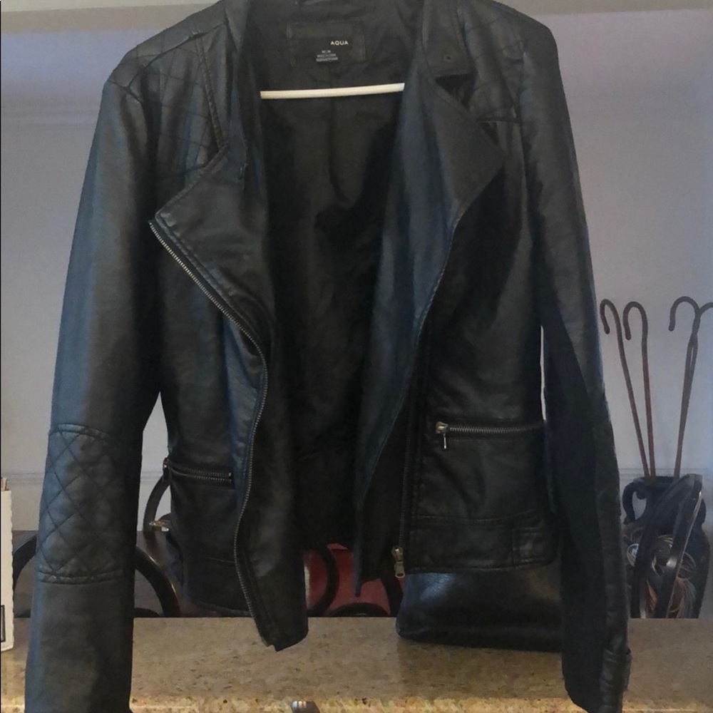 Aqua Leather Jacket - image 1
